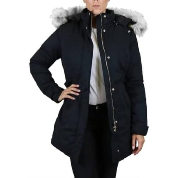 NWOT Spire By Galaxy Women's Navy Blue Jenar Heavyweight Coat Jacket Size S 2206 - Picture 7 of 15